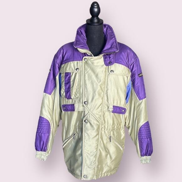 Descente Rare Vintage Green and Purple Ski - Snowboarding Jacket Sz Xs